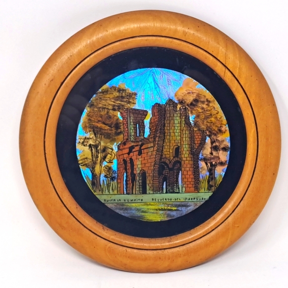 Vintage Village Scenes From Paraguay With Butterfly Wings As Background - Picture 6 of 8